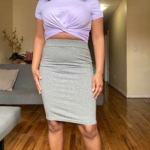 Grey pencil skirt